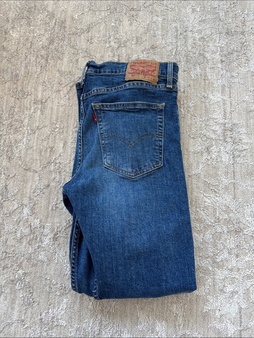 Levi's Men's 510 Dark Blue Straight-Leg Jeans Size 32x30
